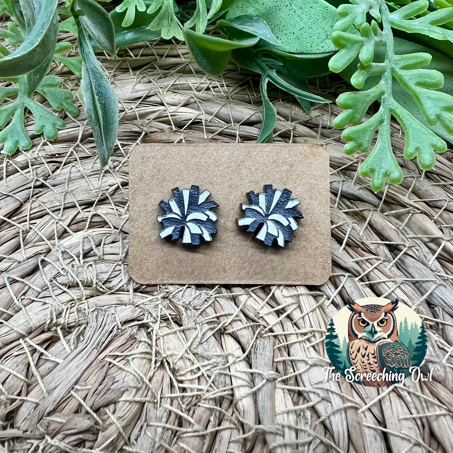 Cheer Pom Pom Stud Earrings