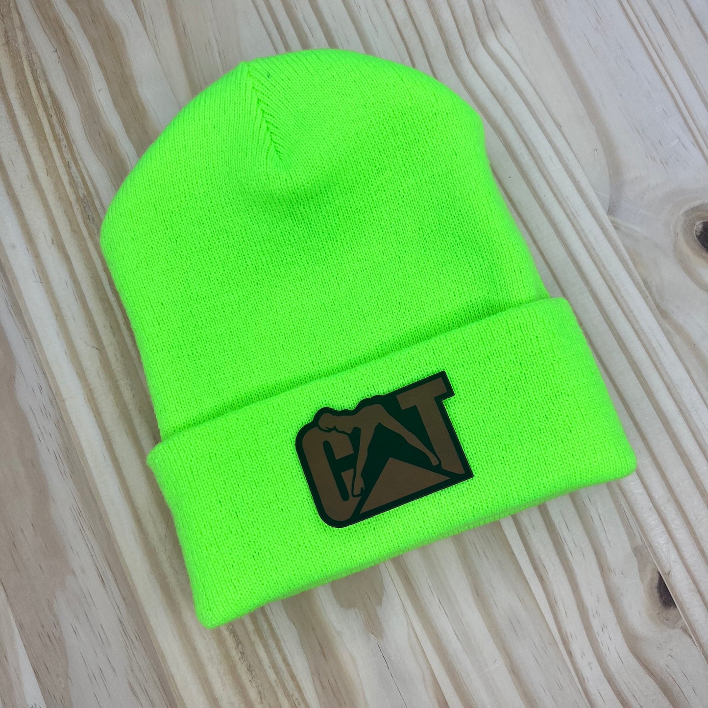 Beanie - Pick Your Patch - Neon Green