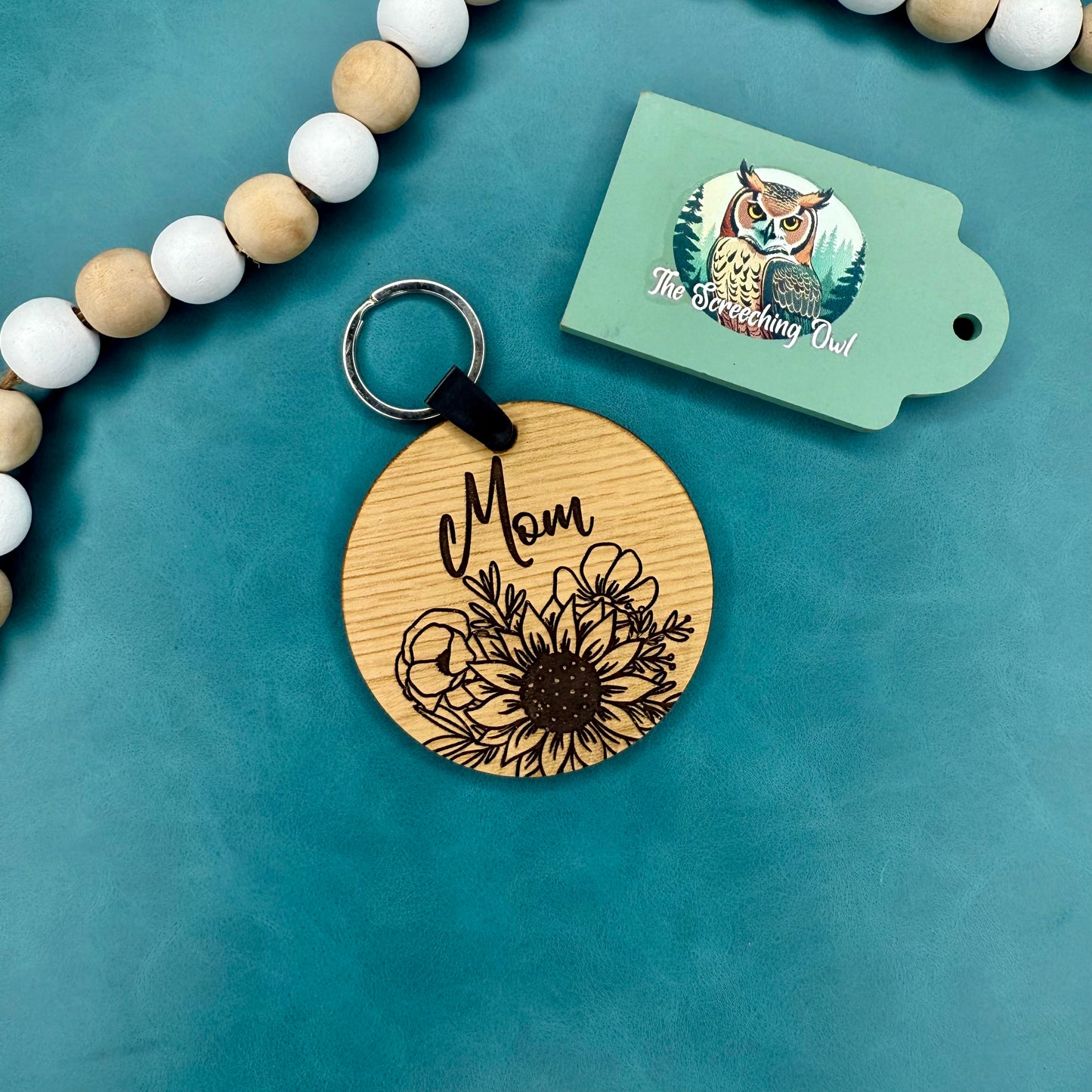 Floral Family Names Keychain