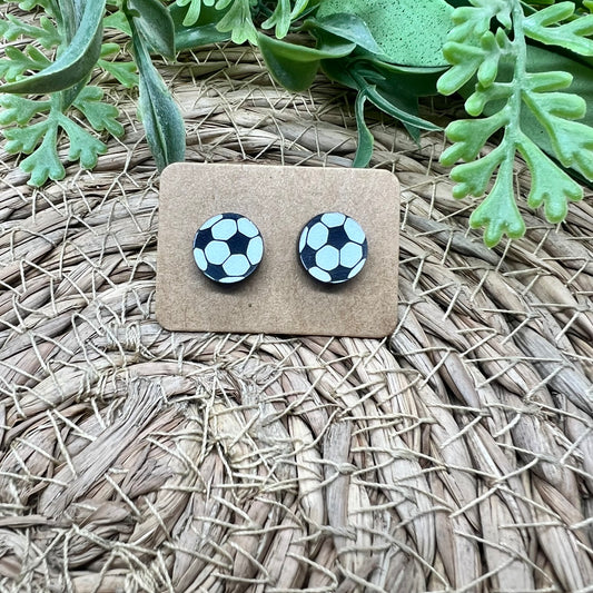 Soccer Stud Earrings