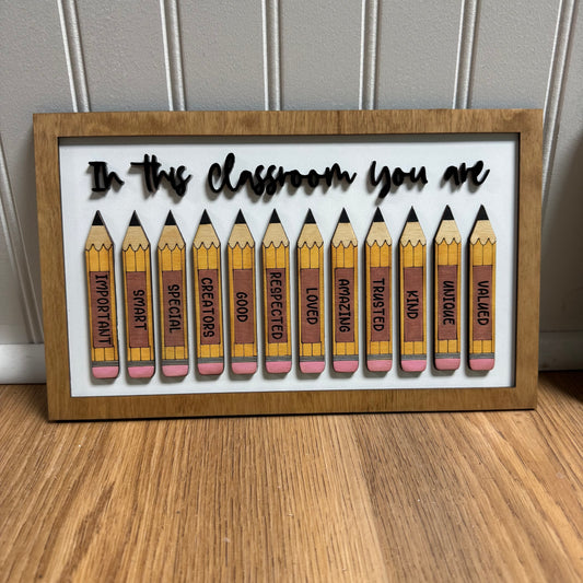Classroom Affirmations Sign