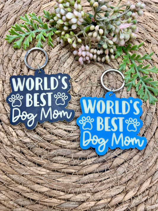 World’s Best Dog Mom Acrylic Keychain