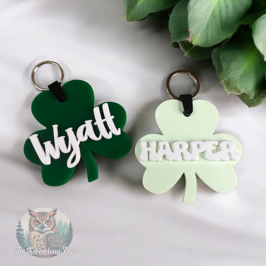 Shamrock Name Keychain