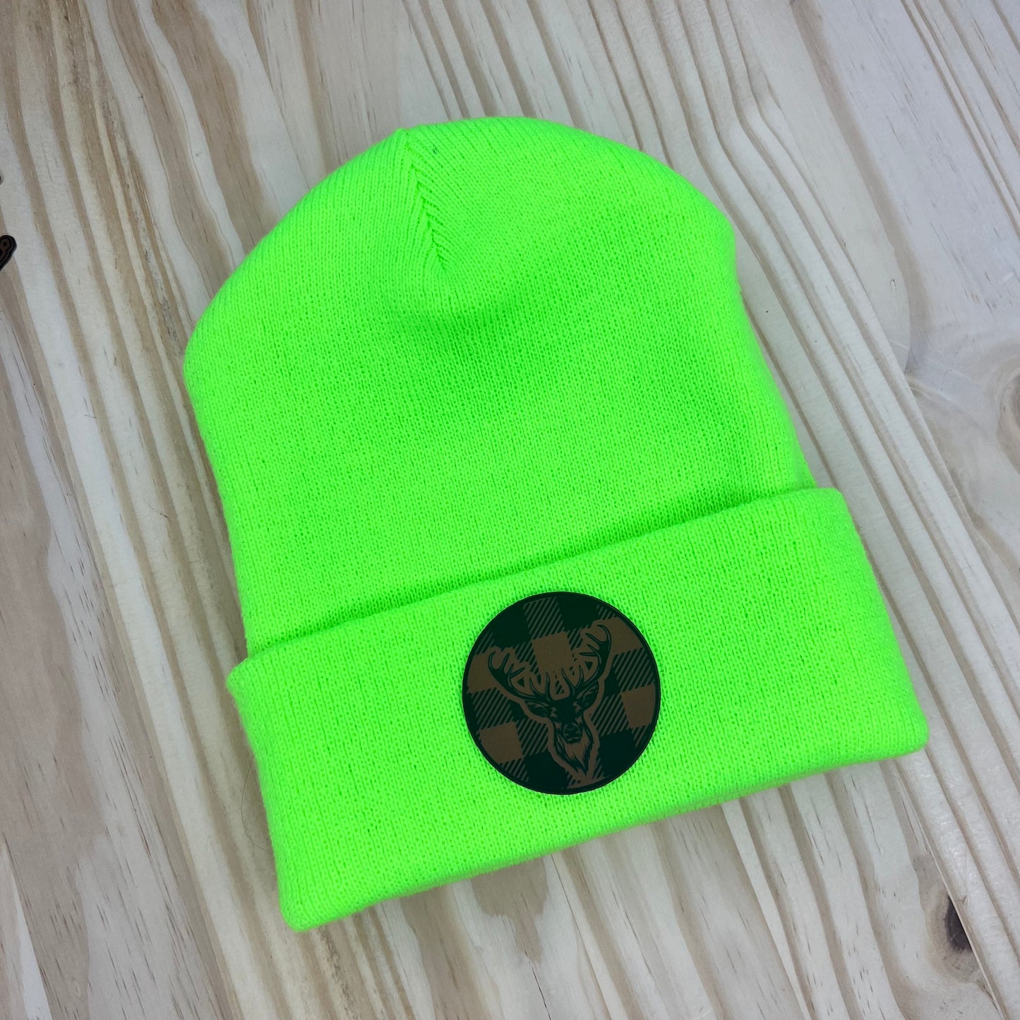 Beanie - Pick Your Patch - Neon Green