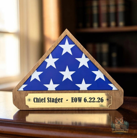 Folded Flag Memorial Sign