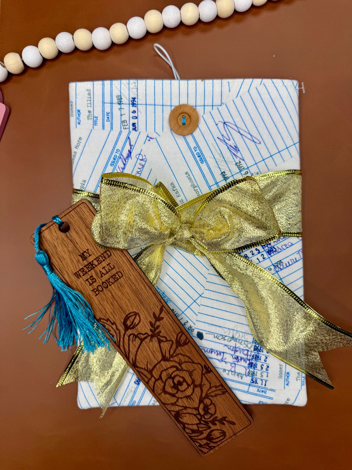 Library Card Book Sleeve Gift Set - Small