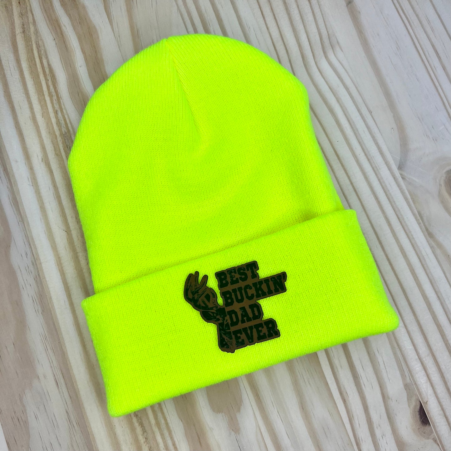 Beanie - Pick Your Patch - Safety Yellow