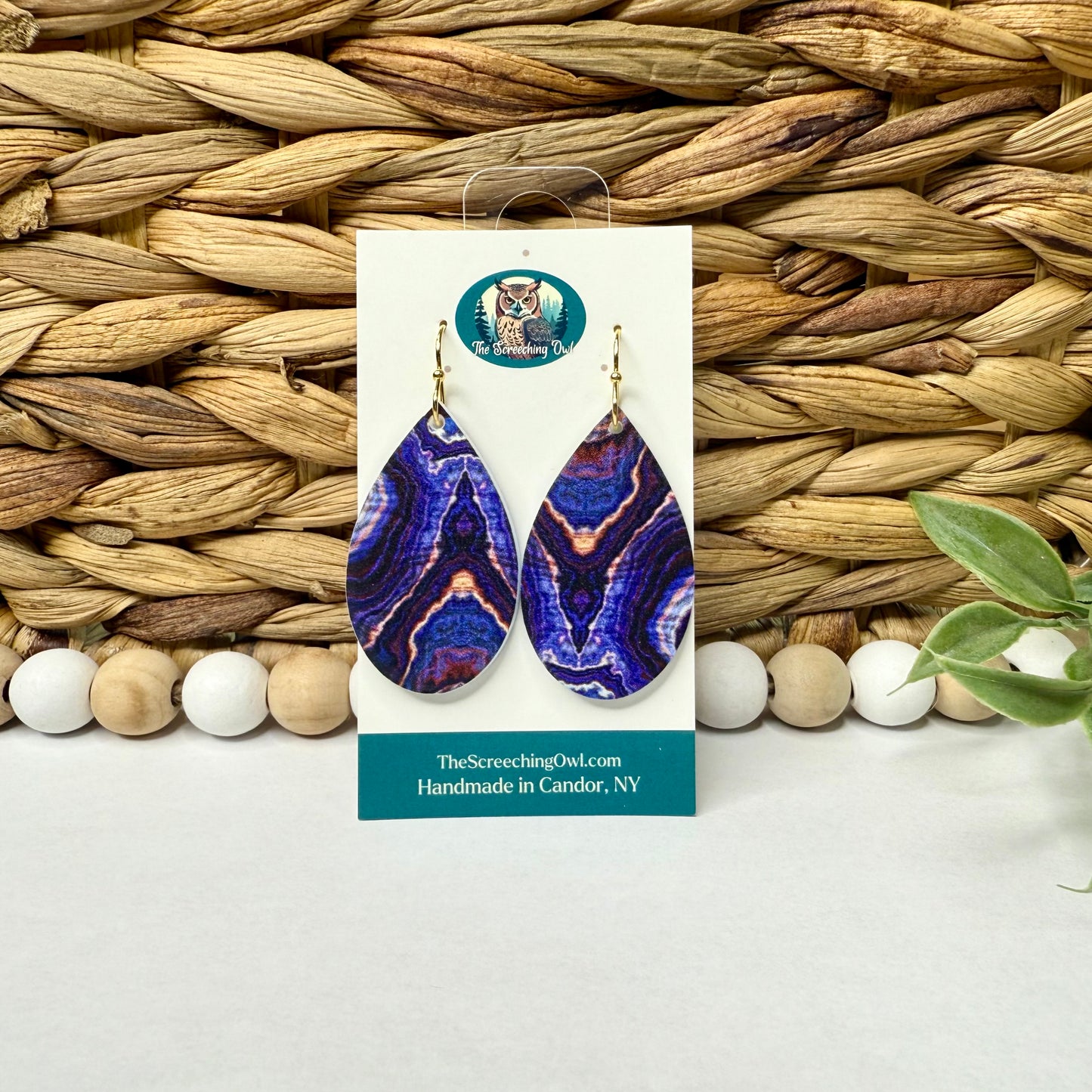 Geode Teardrop Earrings