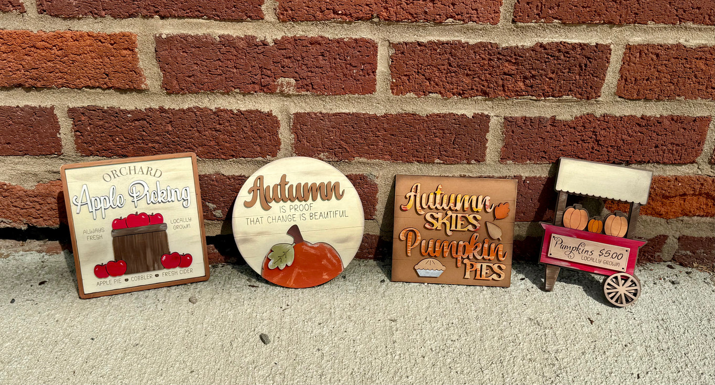 Fall Home Decor Mini Signs