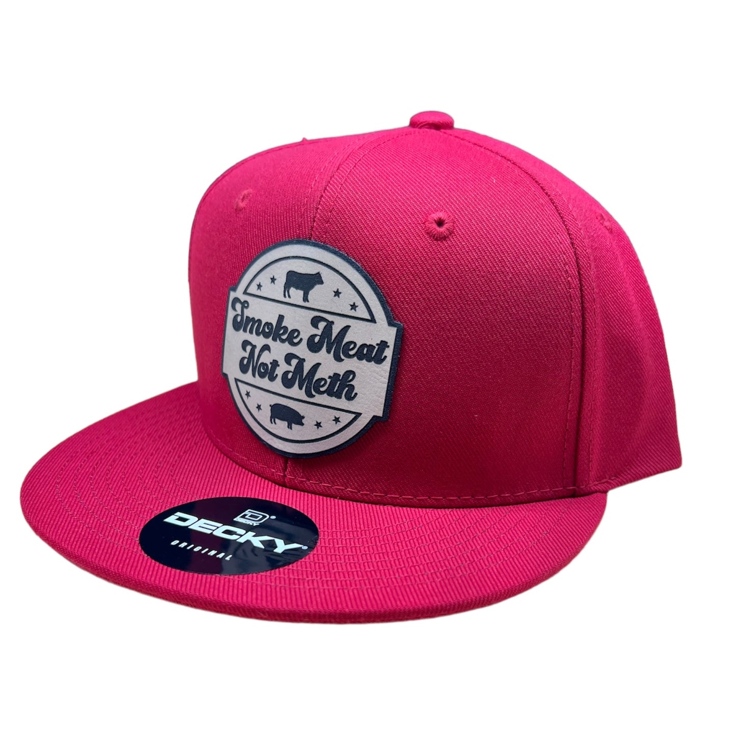 Smoke Meat - Flat Bill Structured Hat - Cardinal