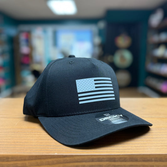 American Flag Hat - Black and White
