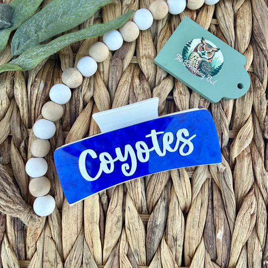 Coyotes Blue Claw Clip