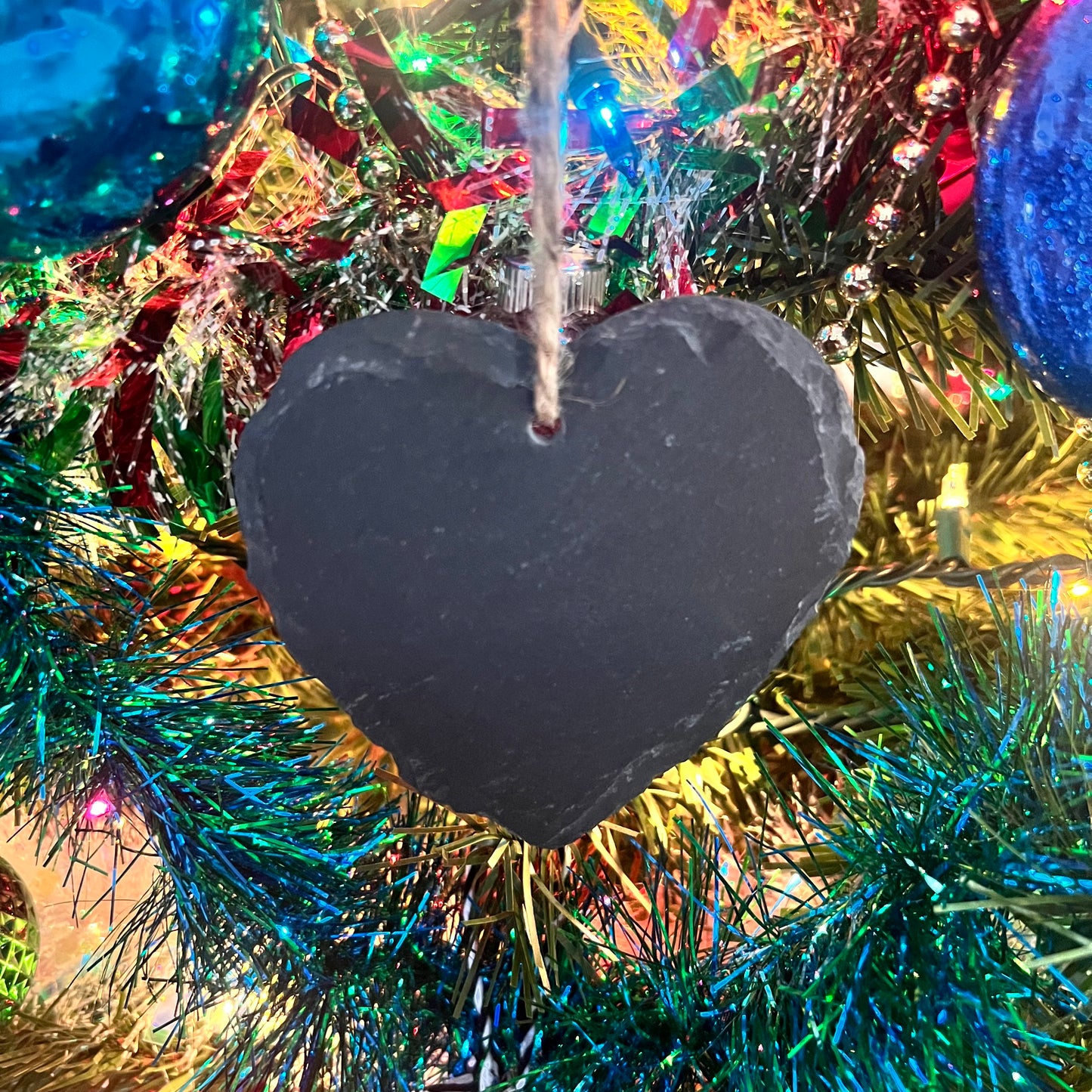 Slate Heart Ornament - Personalized