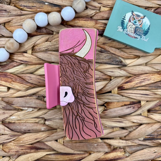 Highland Cow Claw Clip