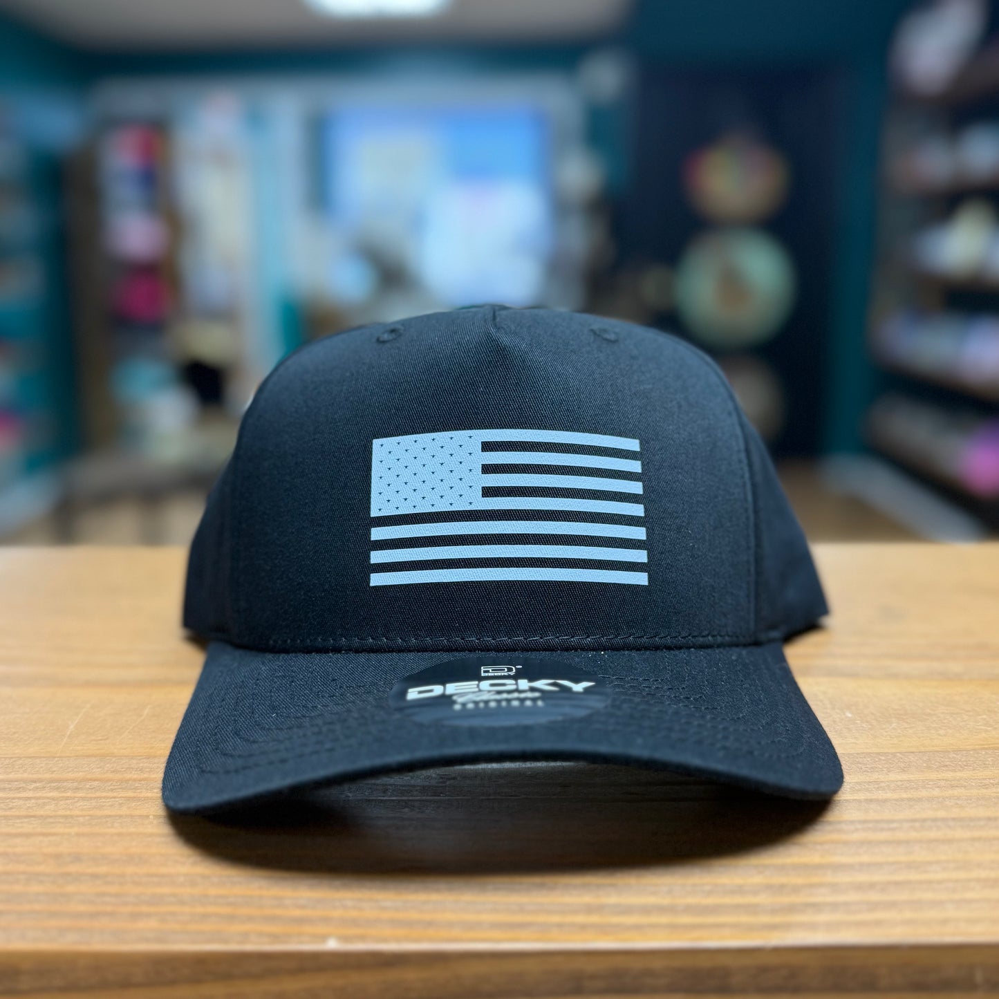 American Flag Hat - Black and White