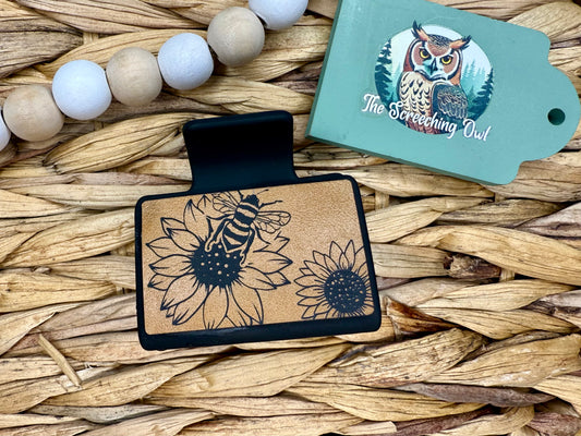 Sunflowers & Bee Claw Clip