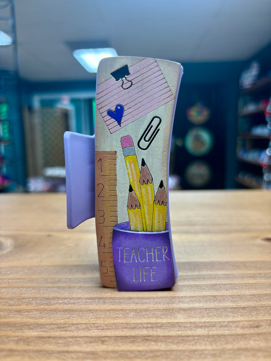 Teacher Life Claw Clip