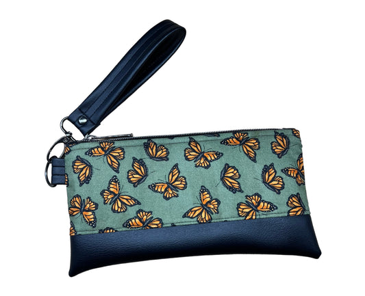 Monarch Butterfly Wristlet Wallet