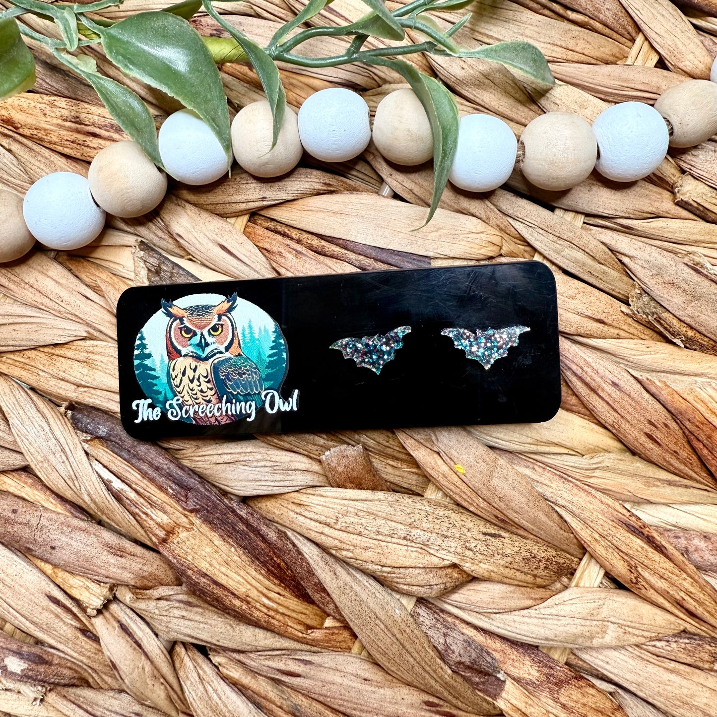 Holo Bats Stud Earrings