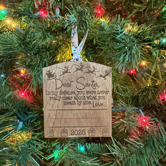 Dear Santa Kids Signature Ornament