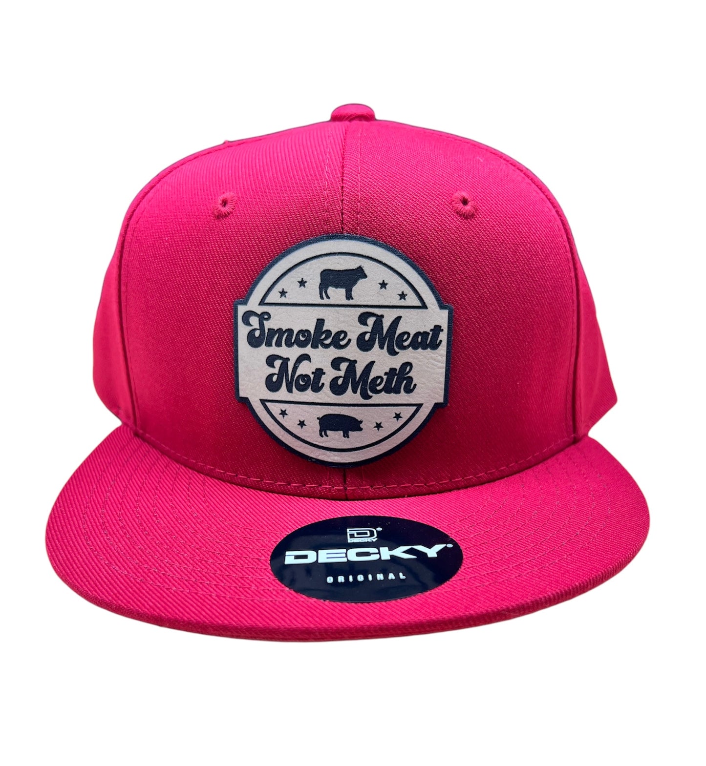 Smoke Meat - Flat Bill Structured Hat - Cardinal