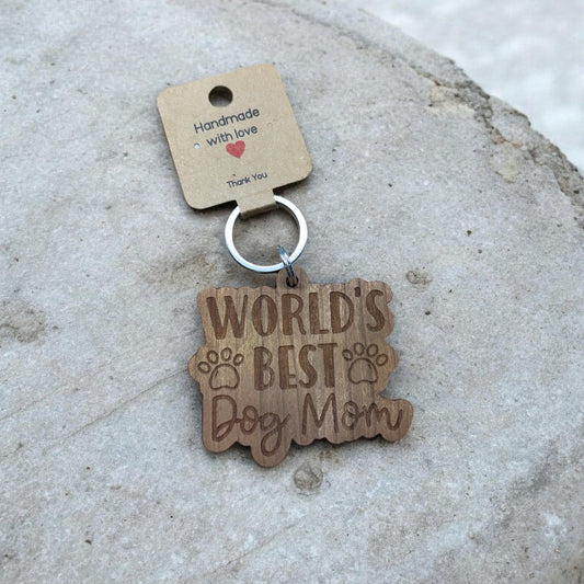 World's Best Dog Mom Keychain