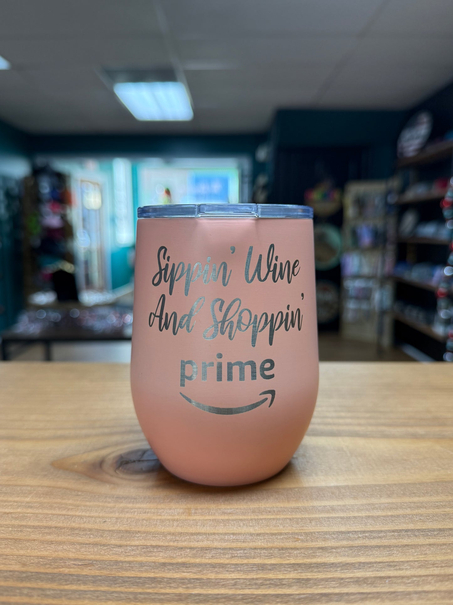 Sippin' Wine & Shoppin' - Wine Tumbler