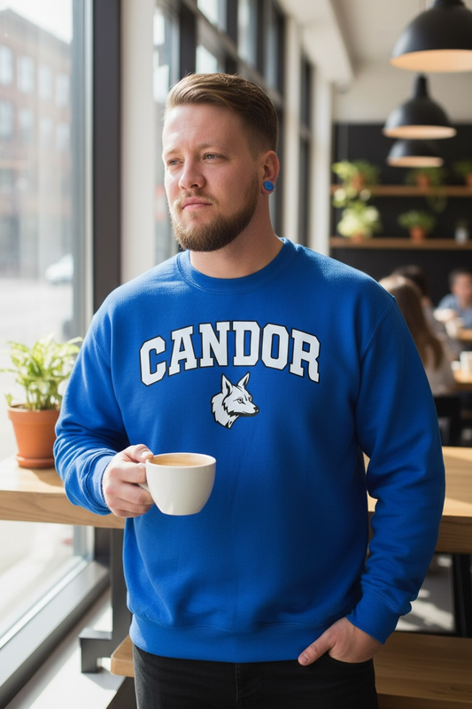 Candor Coyotes - Adult Crewneck Sweatshirt - Blue