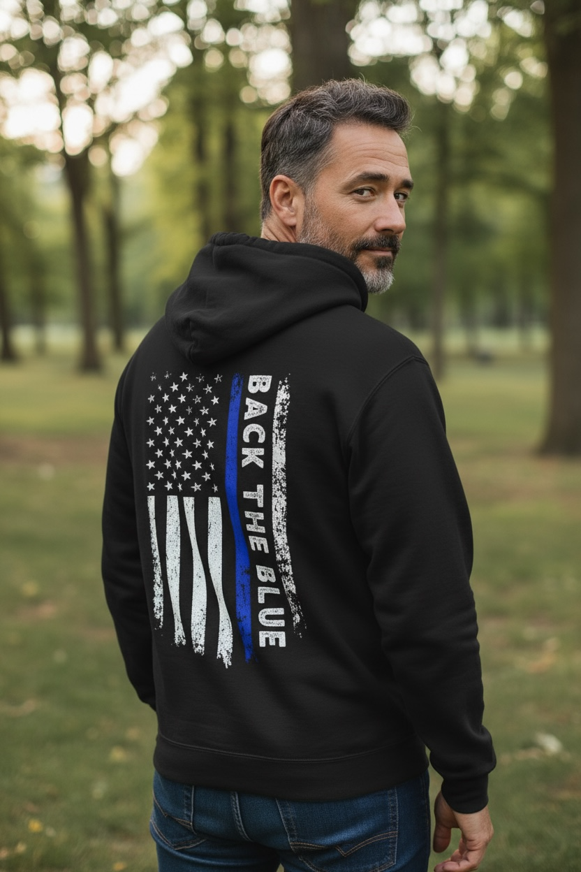 Back the Blue Hooded Sweatshirt