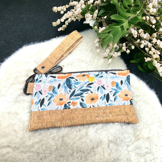 Watercolor Floral Wristlet Wallet