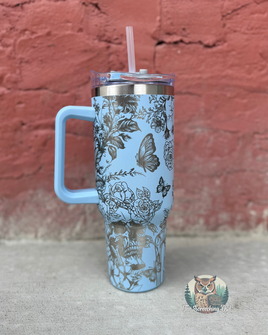 Skull & Flowers 40oz Tumbler