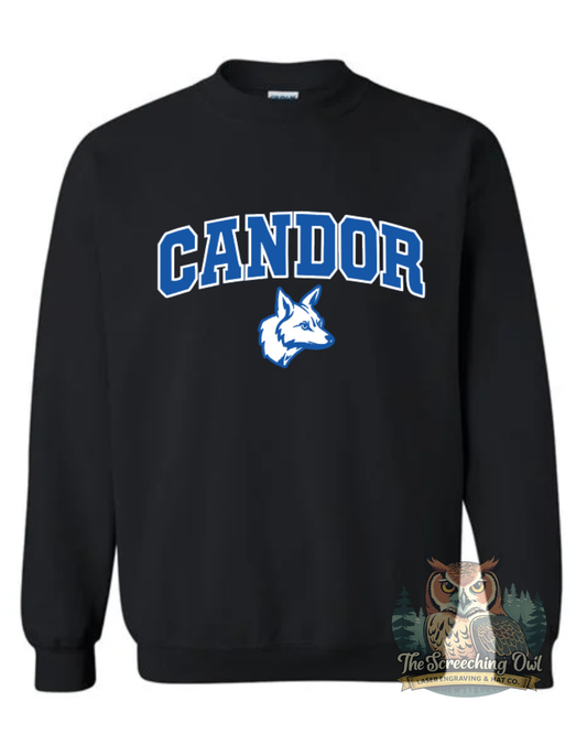 Candor Coyotes - Adult Crewneck Sweatshirt - Black