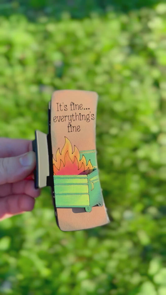 Dumpster Fire Claw Clip