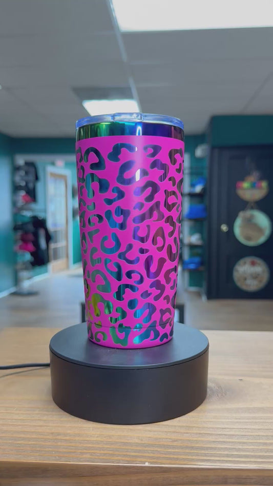 Cheetah - Pink to Rainbow 20oz Tumbler